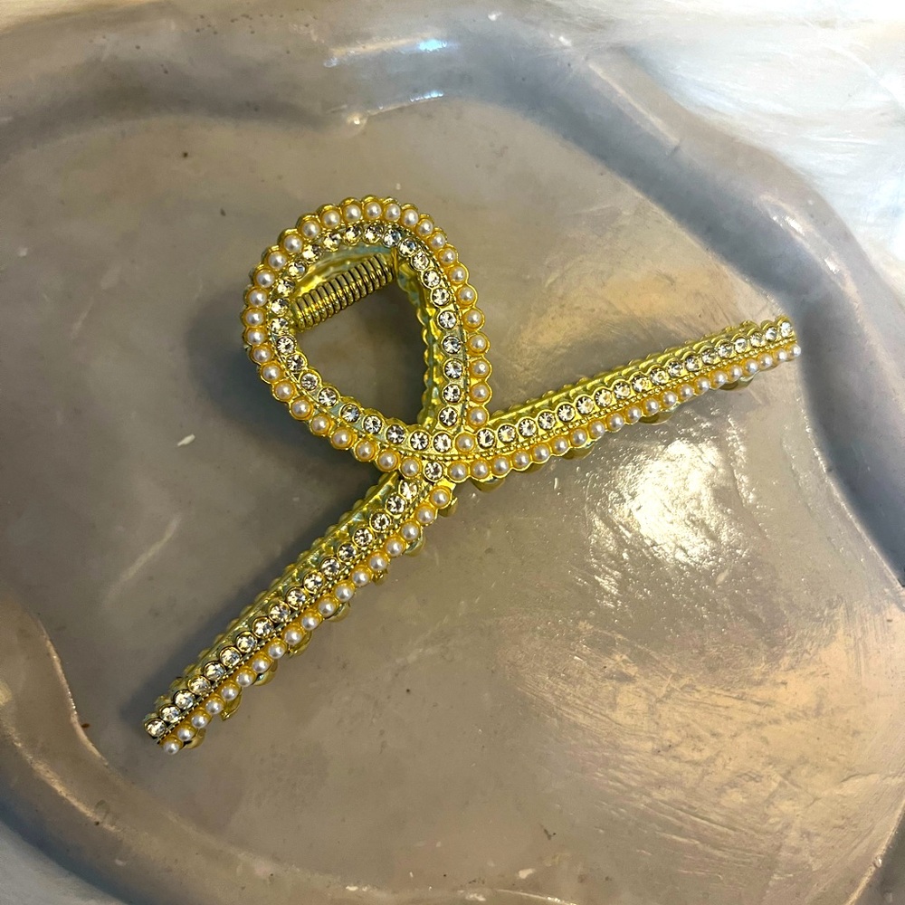 Elegant Gold and Silver Hair Clip